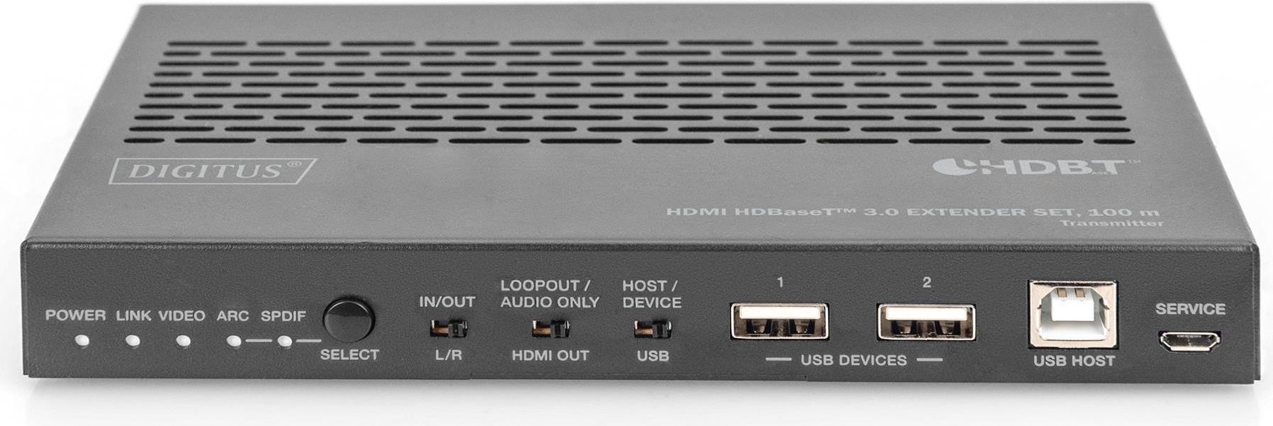 DIGITUS Set extender HDMI HDBaseTÃ‚â„¢ 3.0, 100 m