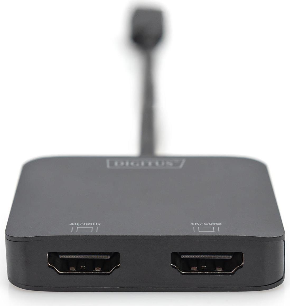 LHub MST DIGITUS utilizza il Multi Stream Transport (funzione DisplayPort 1.2) che consente di trasportare più segnali AV su u