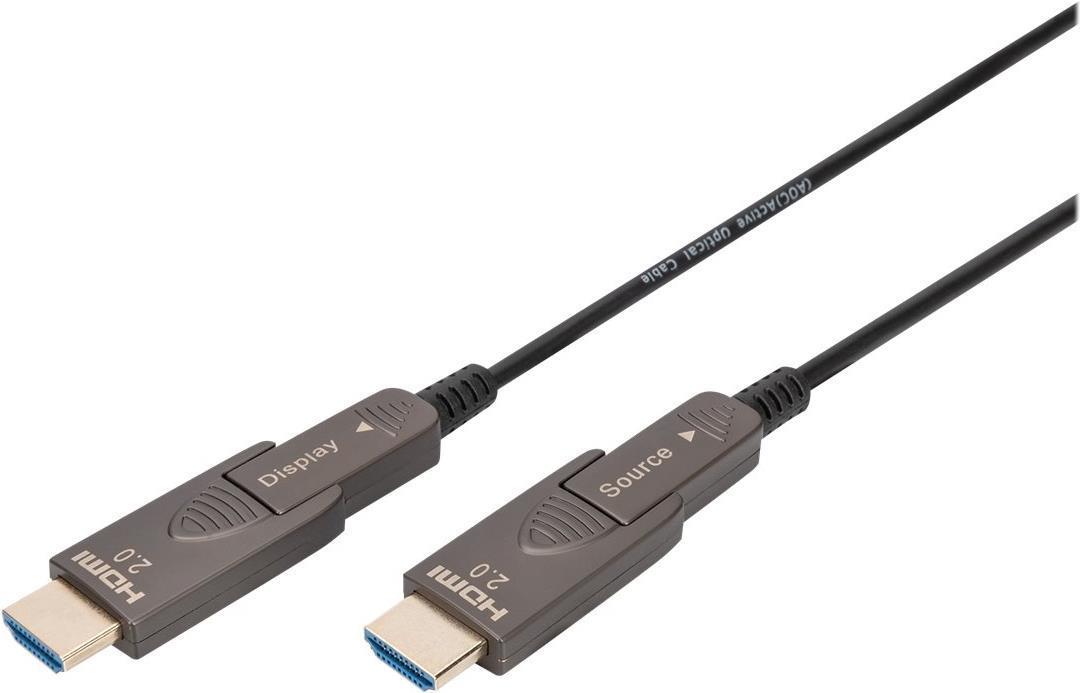 DIGITUS Cavo in fibra ottica ibrido 4K - HDMIÃ‚Â® AOC connettore rimovibile mt 30