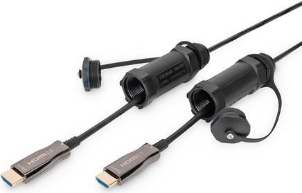 Digitus Cavo di collegamento 4K HDMI AOC armato con guaina protettiva (DIGITUS Kabel HDMI AOC gepanzert 10m H)