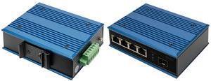 DIGITUS Switch di rete Fast Ethernet a 4 porte industriale non gestito 1 Uplink SFP
