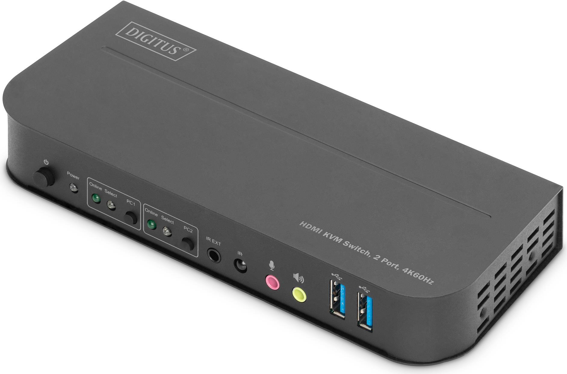 Switch KVM 2x1 HDMI HDMI Out USB 4Kx2K60Hz