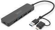 DIGITUS Hub USB 3.0 4 porte Slim Line