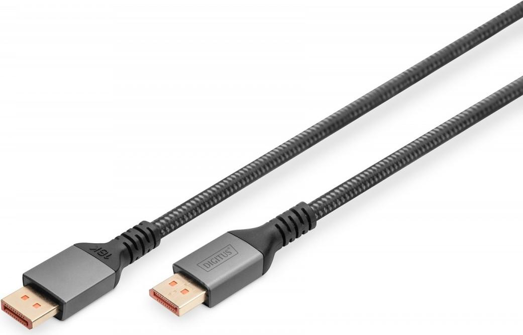 16K DisplayPort 2.1 Connection Cable - 1m - 80G Aluminum - black