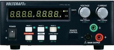 Voltcraft Laboratory Device, CPPS-160-84 regolabile 0,02-84 V/DC 0,01-5 A Remoto USB da 160 W, programmabile, AUT (CPPS-160-84)