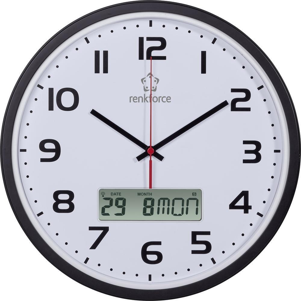 Renkforce Radio Wall Clock HD-WRCL135 32 cm x 45 cm nero (HD-WRCL135)