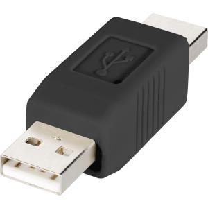 Adattatore Renkforce USB 2.0 1x USB 2.0 Plugs A -1x USB 2.0 Plugs A Plug -placcata in oro nero -in Contatti RenkForce