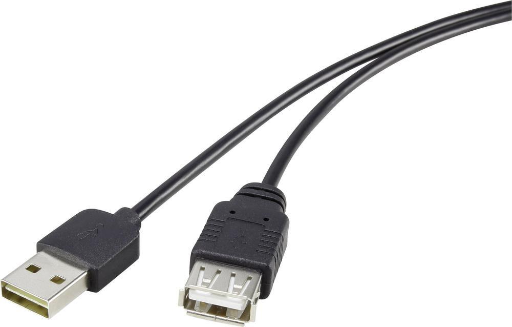 RenkForce Duplex - Cavo di estensione USB - USB (M) Reversibile a USB (W) - USB 2.0 - 5 V - 0,5 A - 1,8 m - Nero