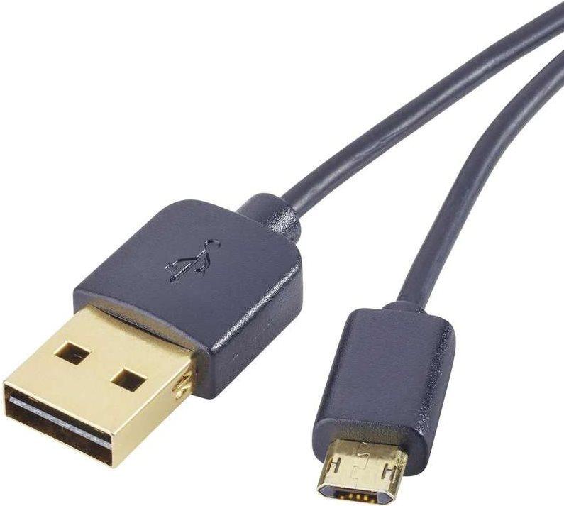 Renkforce duplex - cavo USB - USB (M) reversibile al tipo Micro -USB di tipo B (M) reversibile - USB 2.0 - 5 V - 0,5 A - 1 m -