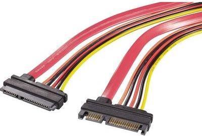 Dischi rigidi Renkforce cavo di prolunga 1x spina combinata SATA 715 poli. - 1x presa combinata SATA 715 poli 050 m rosso aranc
