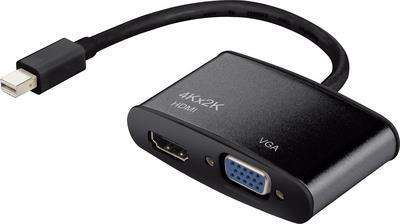 renkforce - Convertitore video - Mini DisplayPort - HDMI VGA - Nero