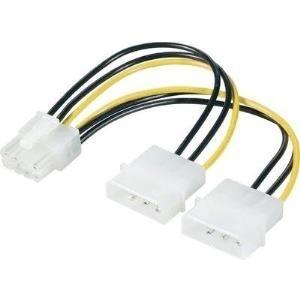 Renkforce - Splitter di rete - Alimentazione PCIe da 8 pin (W) a connettore di alimentazione interno a 4 pin (12 V) (M) - 15 cm