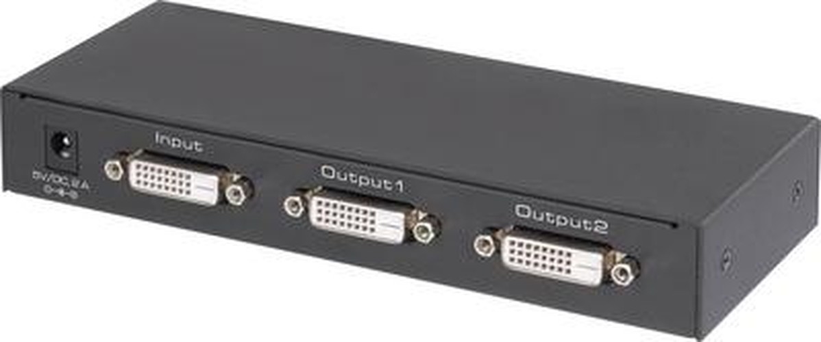 Splitter DVI Renkforce a 2 porte compatibile con Ultra HD 3840 x 2160 pixel nero