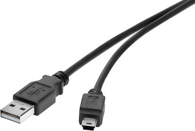 Cavo RenkForce USB 2.0 [1x Connettore USB 2.0 A-1x USB 2.0 Plug Mini-B] 0,15 m Black UL certificato, contatto plug-in dorato (R