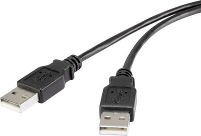 Cavo RenkForce USB 2.0 [1x USB 2.0 Plugs A -1x USB 2.0 Plugs A] 3 m Contatti placcati in oro nero RenkForce (RF -4463046)