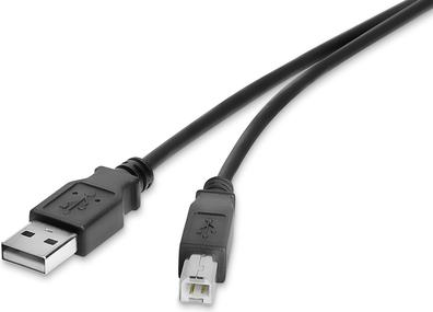 Cavo USB 2.0 Renkforce 1x Spina USB 2.0 A - 1x Spina USB 2.0 B 03 m contatti a spina placcati in oro nero Renkforce (1487688)