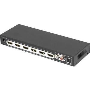 Speaka Professional 4 Port HDMI Splinters con porte audio, con telecomando 3840 x 2160 pixel nero