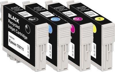 Basetech Ink Sostituisce Epson T0711, T0712, T0713, T0714 Combinazione compatibile Pacchetto nero, ciano, magenta, giallo BTE10
