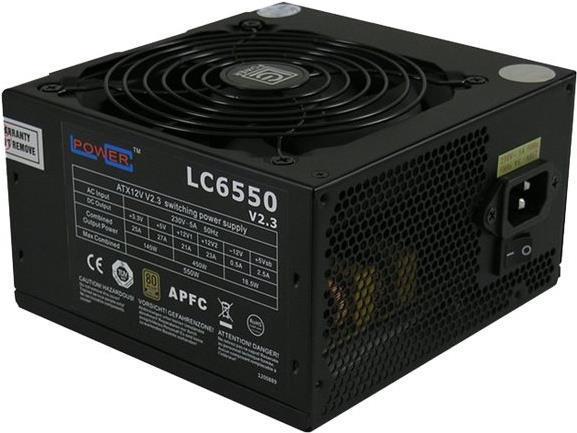 LC Power Super Silent Series LC6550 V2.3 - Alimentazione (Internal) - ATX12V 2.3 - 80 Plus Bronze - AC 230 V - 550 Watts - PFC