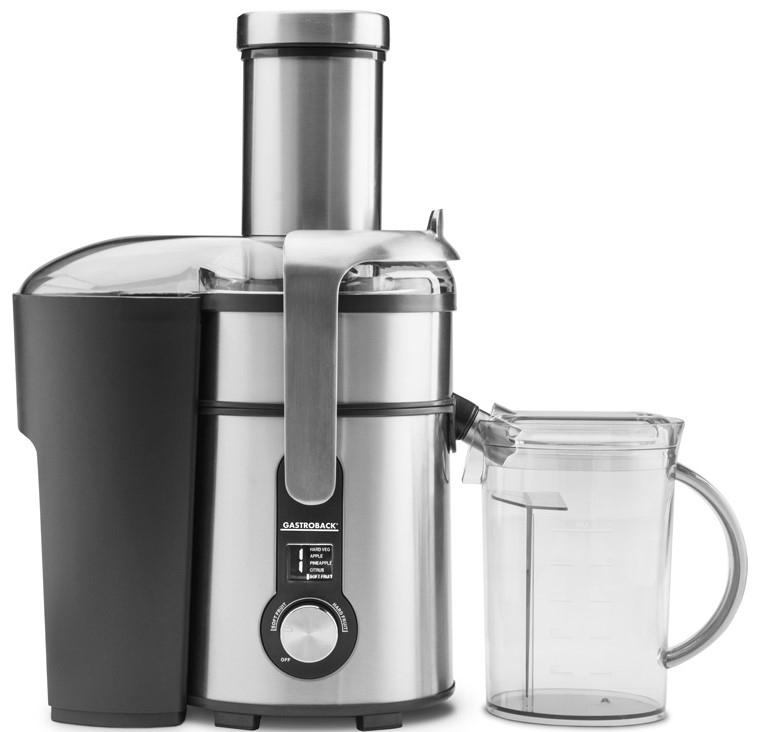 Gastroback Design Digital Estrattore di succo 1300 W Nero, Acciaio inossidabile