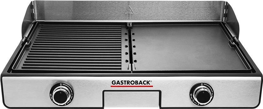Gastroback 42524 Griglia da tavolo di design Plancha e barbecue