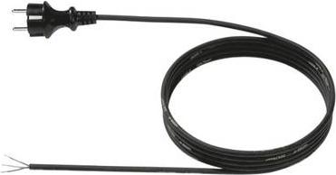 Bachmann - Cavo di alimentazione - CEE 7/7 (s) senza connettore 30 mm Abitato - 250 V - 16 A - 2 m - Sella - Black