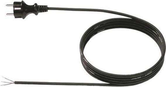 Bachmann - Cavo di alimentazione - CEE 7/7 (m) a senza connettore 30 mm Sudlesso - AC 250 V - 16 A - 3,0m - Abatti - Black (322