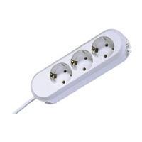 3-socket outlet ,white 5m