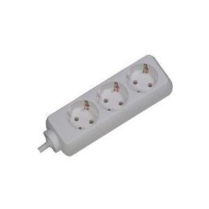 Tischsteckdose 3-fach mit 15m H05VV-F 3G15mm mit Schutzkontakt-Winkelstecker mit Kinderschutz SELLY