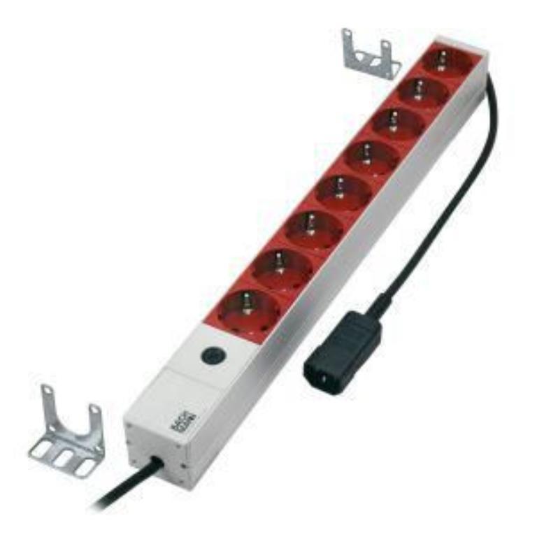 Presa multipla MicroConnect a 8 vie 19" 1U C14