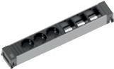 Bachmann Power Frame - Extension Cores - Output Prese: 3 (francese / ute) - 10 cm - Francia - Black, alluminio anodizzato (916.