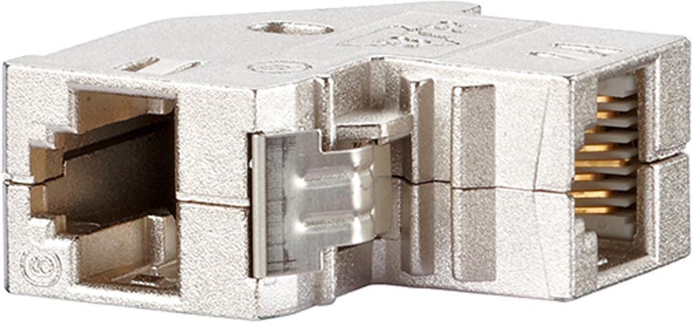 918.032, angolato, grigio, RJ-45, RJ-45, femmina, femmina