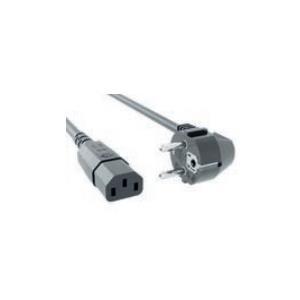 Bachmann H05VV-F 3G 1.50 mm - cavo di alimentazione - CEE 7/7 ad angolo retto secondo IEC 60320 C13 10 A - 50 cm - sagomato rot