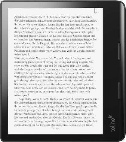 Typ 20.3 cm (8") einfarbig E Ink Carta Touchscreen Ja