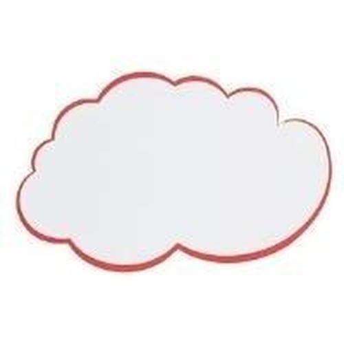 FRANKEN carta di moderazione nuvola 420 x 250 mm bianco con bordo rosso carta riciclata al 100% 170 g/m - contenuto 20 pezzi (U