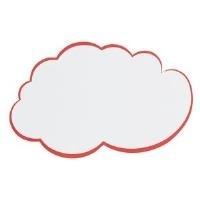 Nuvola di biglietti per moderazione FRANKEN 620 x 370 mm bianca con bordo rosso carta riciclata al 100% 170 g/m (UMZ WG)