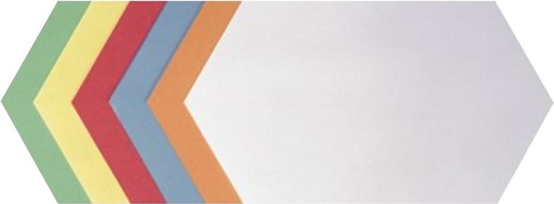 Scheda moderazione FRANKEN nido d'ape reale 297 x 165 mm ordinata nei colori bianco azzurro rosso giallo arancione e verde (UMZ