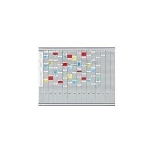 FRANCONIA T -Card Table Planner universale (b) 1.003 x (H) 783 mm Frame: plastica, grigio chiaro, 16 vettori di 35 slot, - 1 pe