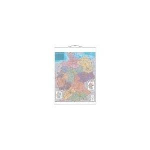Carta postale Franconia, laminata, 970 x 1.370 mm di scheda con strisce di metallo nella parte superiore e inferiore, etichetta