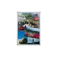 Frame di poster francone Din A4, frame da 25 mm Profilo in alluminio ad ossumi argento, angoli di plastica (BS0701)