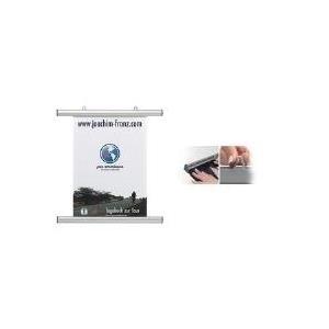Barra per poster FRANKEN alluminio argento lunghezza 425 mm due occhielli di sospensione regolabili classificatore (BS1001)