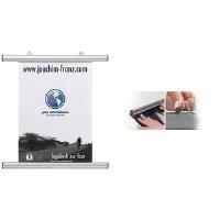 Striscia per poster FRANKEN alluminio argento lunghezza 705 mm due occhielli di sospensione regolabili dispositivo di classific