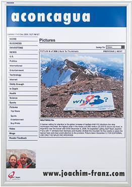 Frame poster di Franconia "Outdoor", Din A1, Frame da 25 mm Profilo in alluminio ad ossimento d'argento Telaio pieghevole, leva