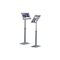 FRANKEN espositore informativo "Universale" DIN A4 altezza 865-1.250 mm profilo con telaio a scatto in alluminio con angoli in