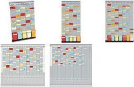 FRANKEN T-card board agenda universale 1.008 x 1.008 mm 16 supporti misura 2 - 50 slot agenda grigia cornice composta da - 1 pe