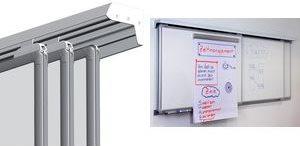 Set di aliante universale franco per il sistema di distanza da parete, alluminio, colore: argento - 1 pezzo (PSSA)