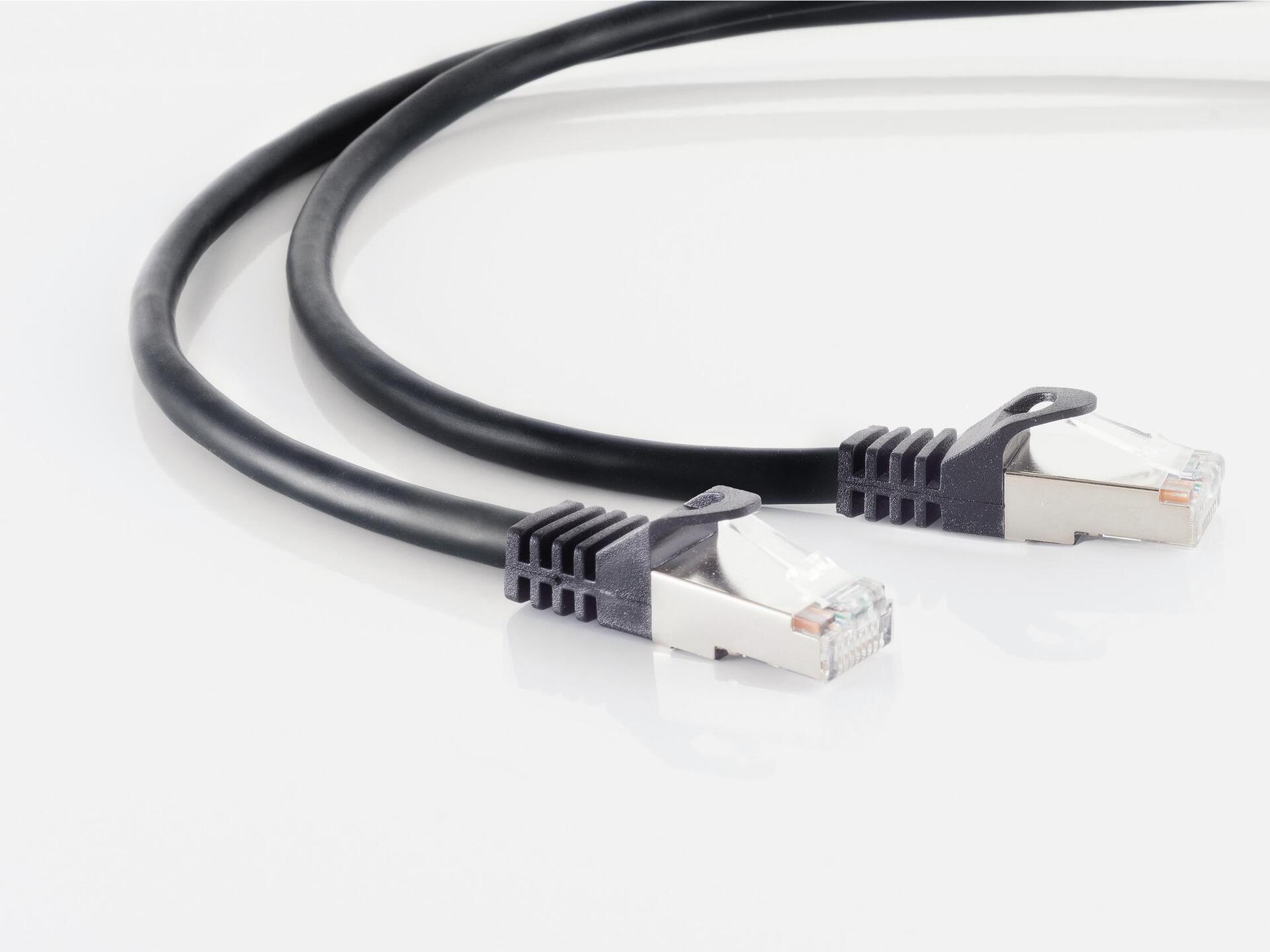 Cavo patch S/FTP Cat 7 nero 0,25 m