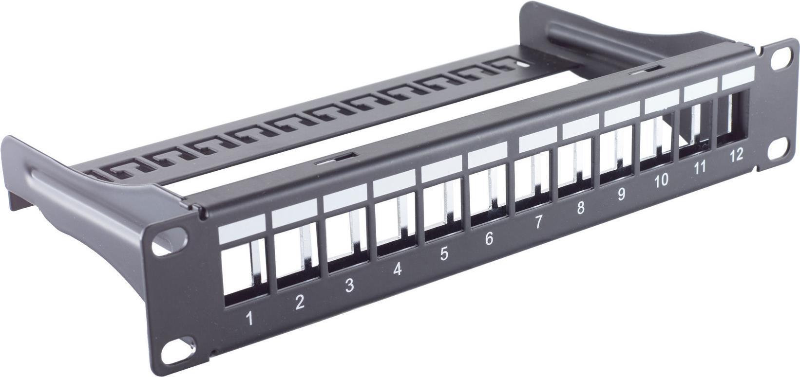 shiverpeaks -BASIC-S--Pannello Keystone da 10" 12 volte 1U STP nero (BS08-10080)