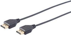 SHIVERPEAKS BASIC -s DisplayPort 1.2 Cavo, nero, 1,5 m Plug -Plug (20P20C), extra sottile, pins -placcati in oro, ka -1 pezzo (