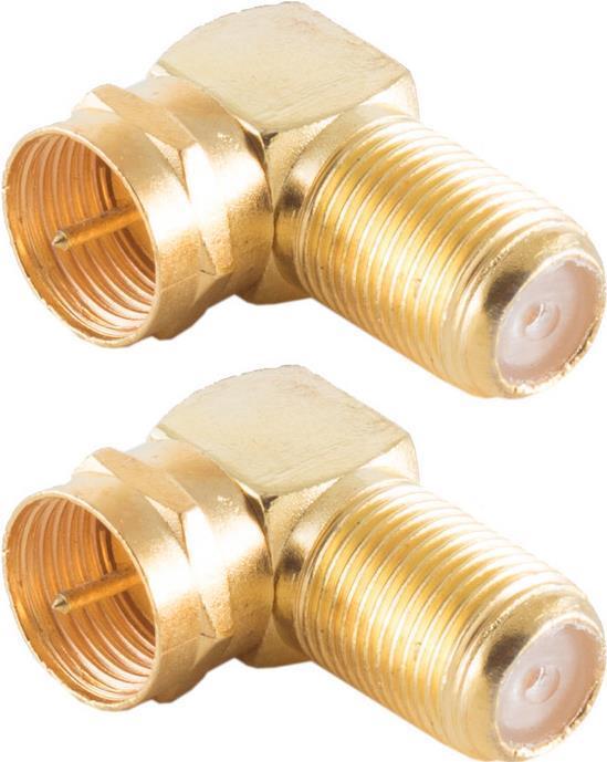 shiverpeaks -BASIC-S--2x adattatori angolari SAT-F spina F/presa F placcato oro (BS15-301614)